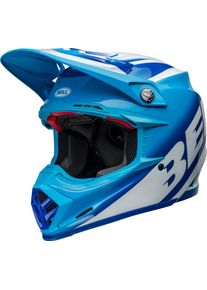 Bell Moto-9S Flex Rail, kask krzyżowy , kolor: Niebieski/Błękitny/Biały , rozmiar: L