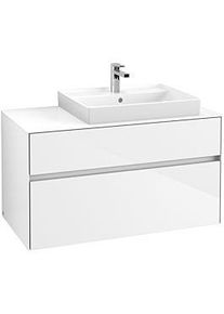 Villeroy & Boch Villeroy & Boch Collaro Waschtischunterschrank C01800DH 100x54,8x50cm, Waschtisch rechts, Glossy White