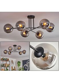 hofstein Gastor Plafondlamp - Glas 15 cm Rookkleurig, 6-lichts