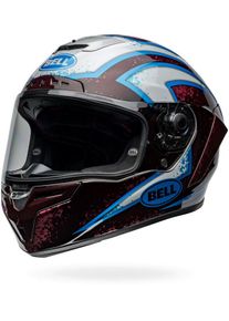 Bell Race Star DLX Flex Xenon, full face helmet , color: Black/White/Light Blue/Red , size: L