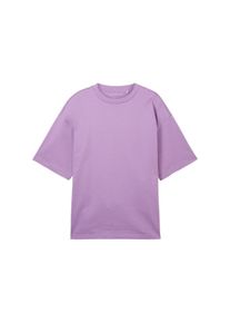 Tom Tailor Denim Herren Oversized T-Shirt, lila, Uni, Gr. XXL, baumwolle