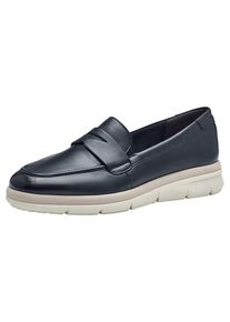 Tamaris Dames Instappers blauw / wit 36
