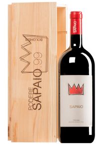 Podere Sapaio Sapaio Rosso Toscana IGT 2020 (BIO) MAGNUM in cassetta di legno