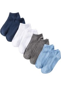 bonprix Krótkie skarpetki do sneakersów (8 par), z bawełny organicznej biały 39-42