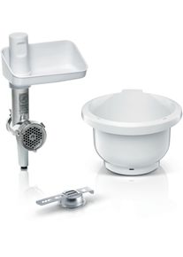 Bosch Küchenmaschinen Zubehör-Set »Bakingsensation Set muzs2bs«, (7 Tlg.) weiß, Mit dem Fleischwolf können Sie 4 verschiedene Gebäckvarianten...