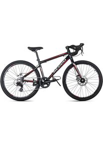 KS-Cycling Ks Cycling Rennrad »Xceed«, 7 Gang, Shimano, Tourney Schaltwerk, Kettenschaltung schwarz, Größe 36 cm - 24 Zoll (60,96 cm), Aluminium-Ahead-Vorbau