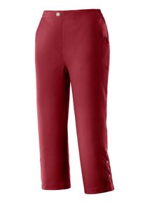 Damen Caprihose aus Polyester, bügelfrei in kirschrot ,Größe 38, WITT, 100% Polyester