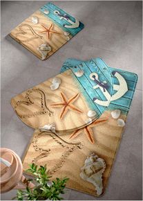 Kylpyhuonematto muistivaahdolla, beige, 45/50 cm, bonprix