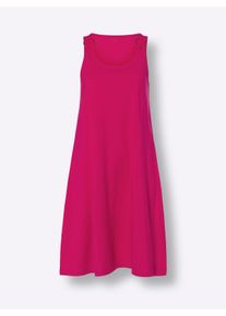Dames Zomerjurk met sierringen op de bandjes in pink ,maat 36/38, WITT, 100% Katoen