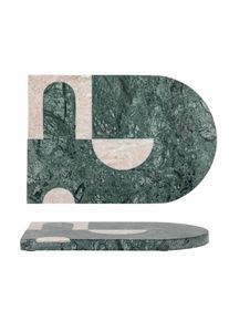 Bloomingville - Abrianna Cutting Board, Green, Marble (82058415)