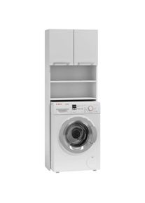 Como - Meuble pour machine à laver - 64x183x30cm - Rangement espace buanderie lave linge salle de bains - Style moderne