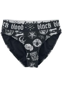 Black Blood by Gothicana Bikiniunterteil mit Okkulten Symbolen Bikini-Slip schwarz