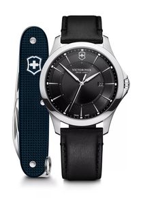 Victorinox Men’s Watch Alliance Watch with Swiss Army Knife Set - Black - 40 mm