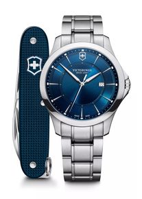 Victorinox Men’s Watch Alliance Watch with Swiss Army Knife Set - Blue - 40 mm
