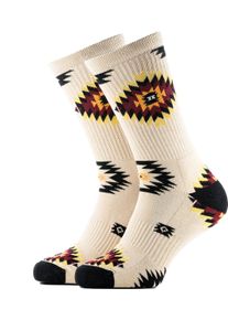Rokker Kelim Rokk, sokken unisex , kleur: Beige/Rood/Zwart , maat: 40-43 EU