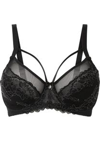 Soutien-gorge minimiseur avec dentelle - noir - taille 110C - bonprix