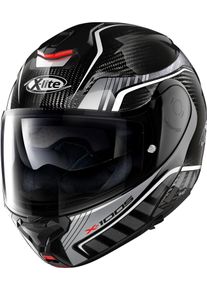 X-Lite X-1005 Ultra Carbon Cheyenne N-Com, flip up helmet , color: Black/Grey/White , size: XL