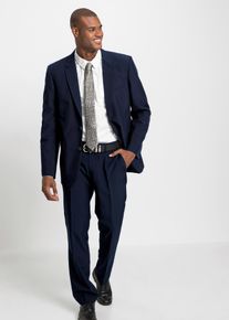 Completo (4 pezzi) giacca pantaloni camicia cravatta regular fit, Blu, Taglia 62, bonprix