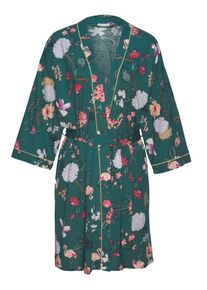 Lascana Dames Ochtendjas groen / gemengde kleuren XS