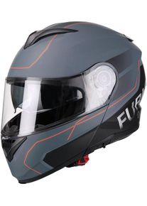 Vito Furio, flip up helmet , color: Matt Black/Grey/Red , size: XXL