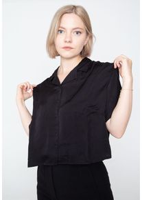 Urban Classics - Ladies Viscose Satin Resort Black - Shirt