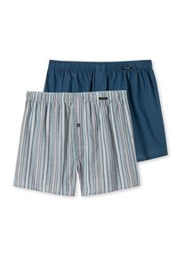 Schiesser Heren Boxershorts ' Multipacks ' lichtblauw / donkerblauw / grijs M