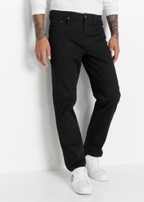 Classic fit stretch broek straight - zwart - maat 48 - met katoen - bonprix
