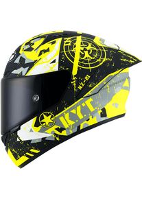 KYT NZ-Race Blazing, kask integralny , kolor: Matowy Żółty/Czarny/Biały/Szary , rozmiar: XL