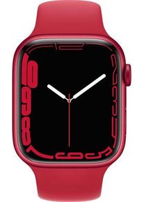 Apple Watch Series 7 Aluminium 41 mm (2021) | GPS | rood | Sportbandje rood