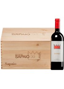 Podere Sapaio Sapaio Rosso Toscana IGT 2020 (BIO) 6 bottiglie in cassetta di legno