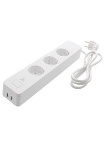 Deltaco SMART HOME Smart Branch Socket 3xCEE 7/3 USB-A 2A white