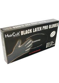 HairCult Pro Gloves Latex-Handschuh matt schwarz 20 Stück Gr. L