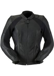 Furygan Livia, veste en cuir pour femmes , couleur: Noir , taille: XL