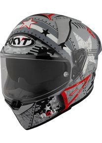 KYT R2R MAX Assault, integraalhelm , kleur: Mat Grijs/Wit/Rood , maat: XS