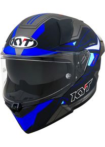 KYT R2R LED, integraalhelm , kleur: Mat Zwart/Grijs/Blauw , maat: M