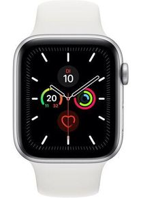 Apple Watch Series 5 (2019) | 44 mm | Aluminium | GPS | zilver | Sportbandje wit