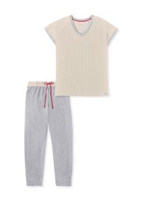 Schiesser Pyjama Femme gris, blanc taille XXL