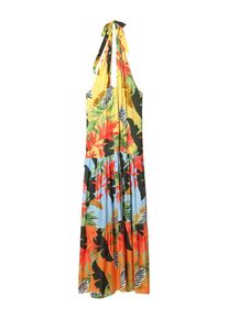 Desigual Sommerkleid Damen blau / gelb / grün / orange / weiß Größe 40