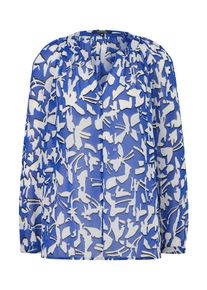 comma, COMMA Dames Blouse blauw / wit XXS