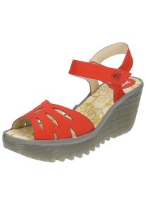 Fly London Dames Sandaal bruin / rood 36