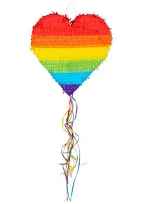 Boland Dra pinata rainbow hjärta 37cm