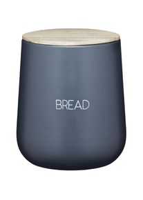 Serenity - Corbeille à pain avec couvercle hermétique, métal/bois de Poignée, gris/bois, 21,5 x 24,5 cm - Kitchencraft