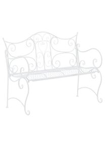 CLP Banc de jardin de style rustique en laquée laqué avec banc externe diverses couleurs Couleur : Blanc