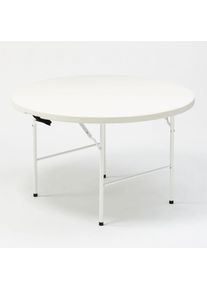 AHD AMAZING HOME DESIGN Table pliante ronde 122cm pour jardin et camping Arthur 120