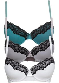 Voorgevormde beugel bh met gerecycled polyamide (set van 3) - wit - maat 95A - bonprix