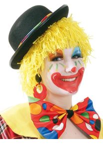 Perruque à franges de clown Zotty en jaune