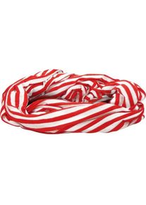 Foulard rond rayé rouge et blanc