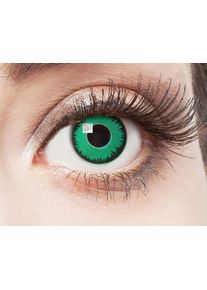 Lentilles de contact vertes démoniaques