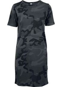 Urban Classics Medium-lengte jurk - Camo T-shirt Dress - XS tot 3XL - voor Vrouwen - dark camo