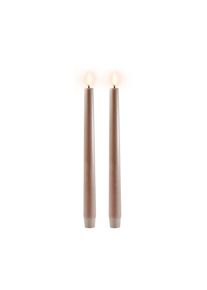 Uyuni - LED taper candle 2-pack - Sandstone, Smooth - 2,3x25 cm (UL-TA-SA02325-2)